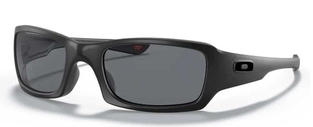 Oakley Standard Issue Mens Fives Squared USA Flag Collection Matte Black Frame - Gray Lens - Non Polarized Sunglasses