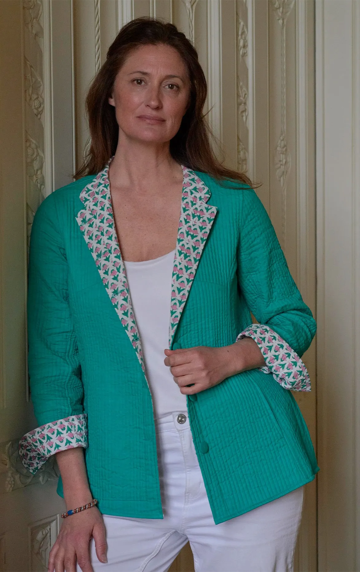 'Opera' Cotton Reversible | Mint Green