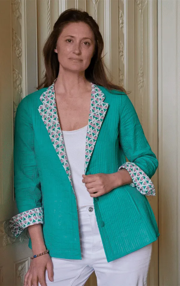 'Opera' Cotton Reversible | Mint Green