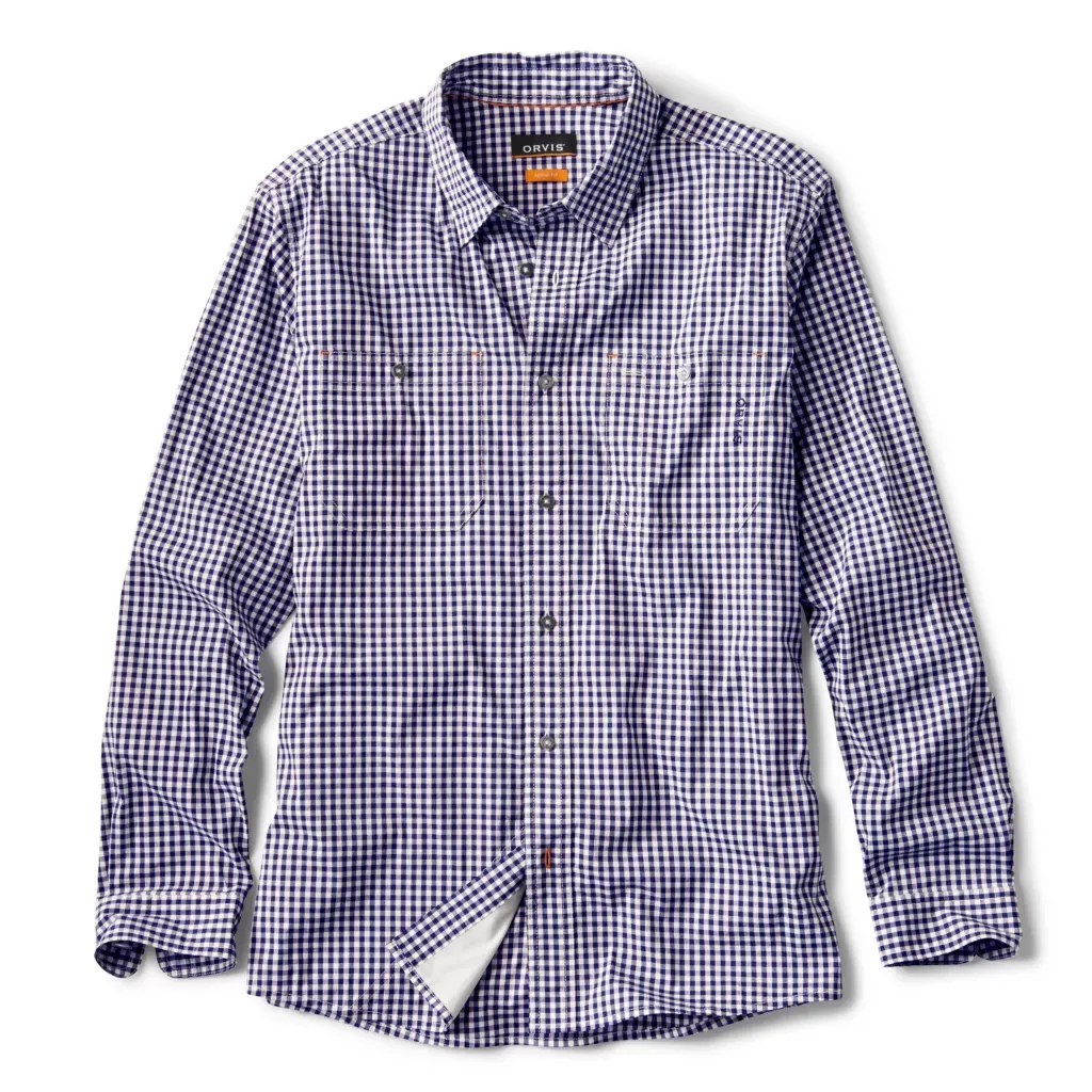 Orvis Men's River Guide 2.0 LS Shirt / True Navy Gingham