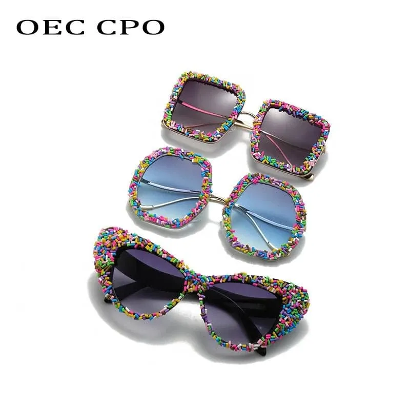 Oversized Candy Coloured Gradient Sunglasses