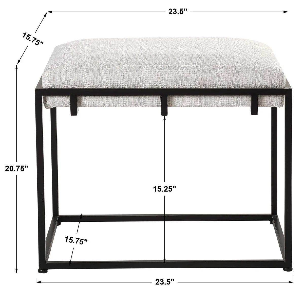 Paradox White Small Bench