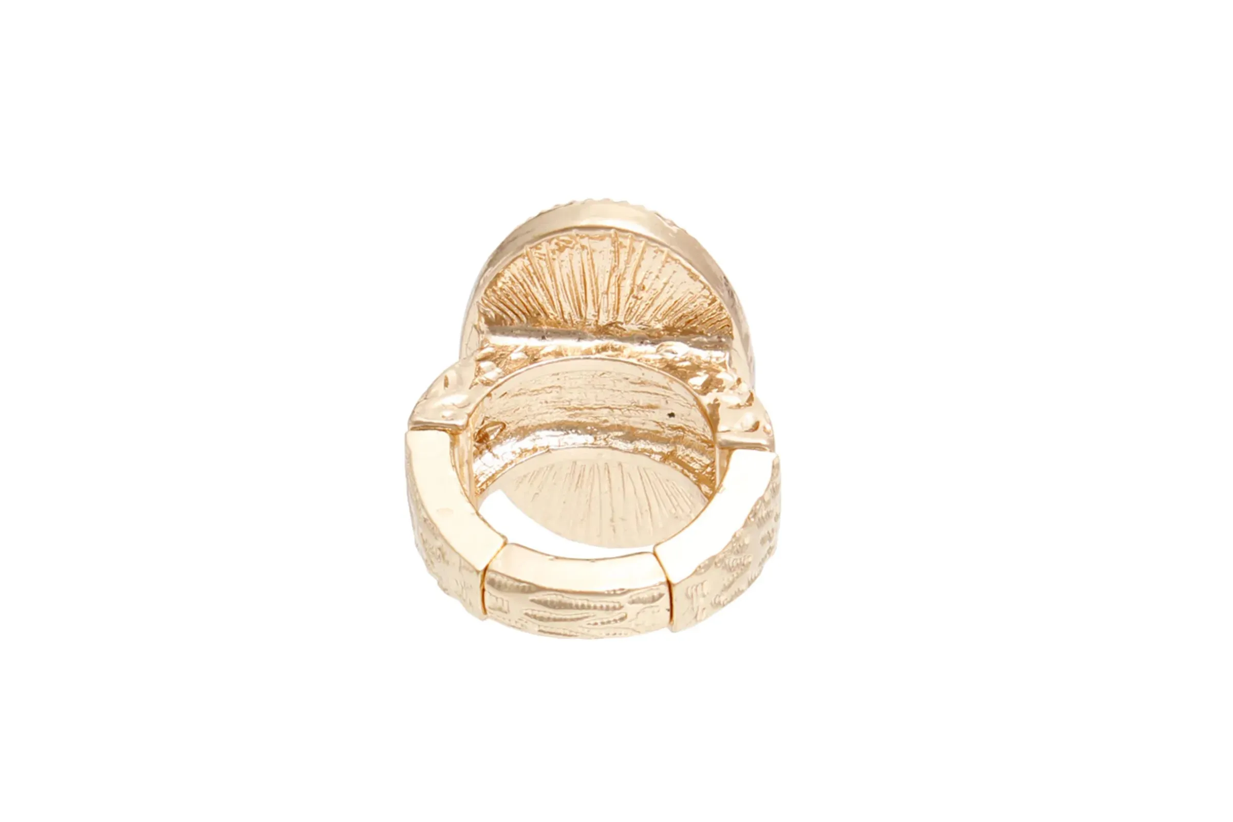 Ring Gold Pearl Oval Cocktail Ring for Women