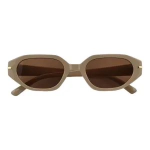 Slim Angular Gold Accent Vintage Sunglasses