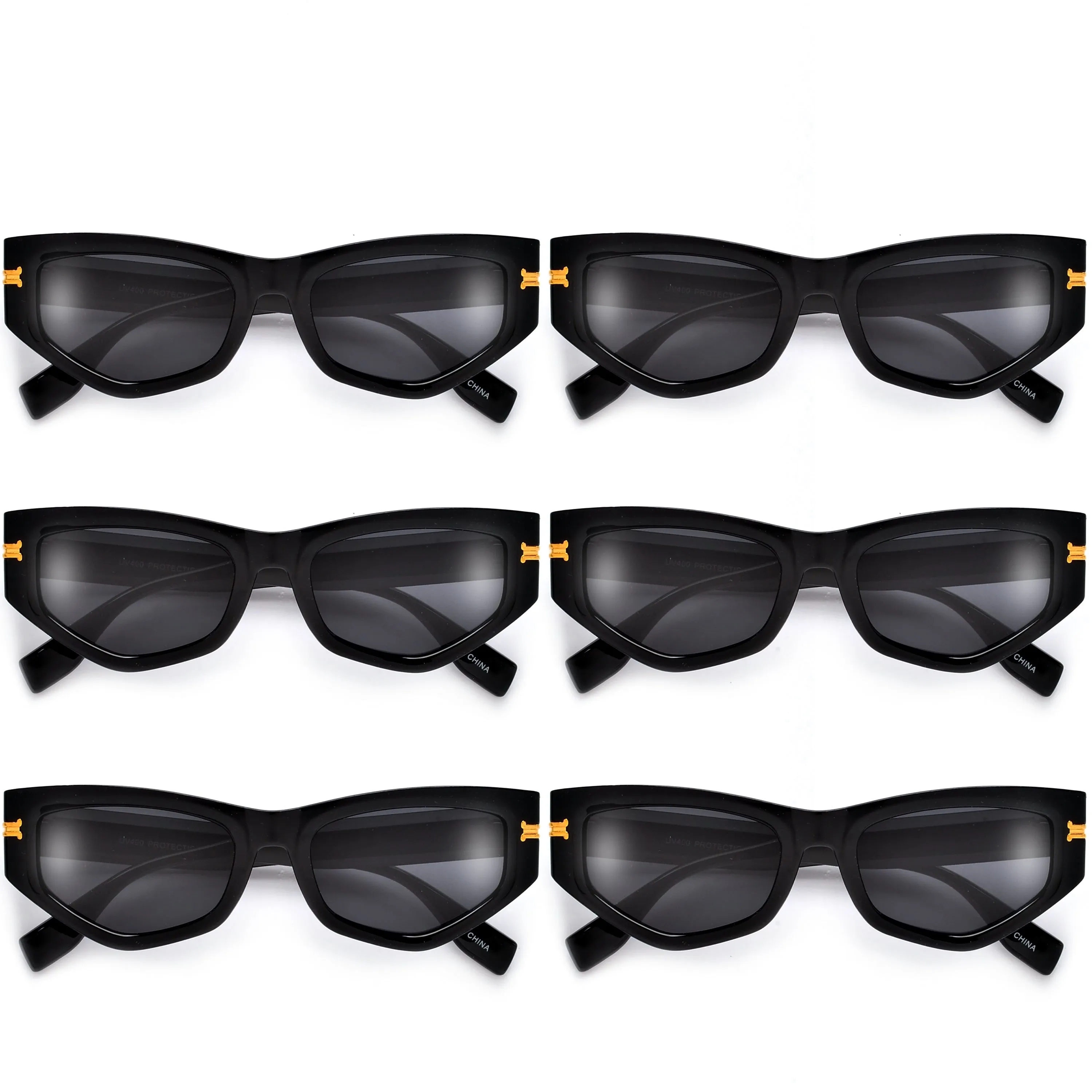 Slim Angular Retro Appeal Sunglasses