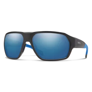 Smith Deckboss Matte Black Blue Frame - ChromaPop Polarized Blue Mirror Lens - Polarized Sunglasses