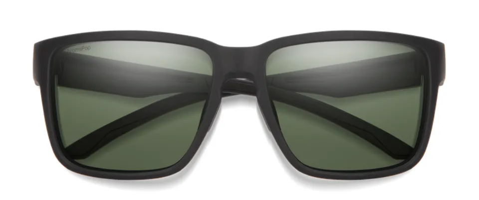 Smith Emerge Matte Black Frame - ChromaPop Polarized Gray Green Mirror Lens - Polarized Sunglasses