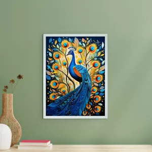 Sowpeace Aura: Embrace Peacock's Harmony – Premium Handcrafted Canvas Art for Modern and Elegant Home Decoration