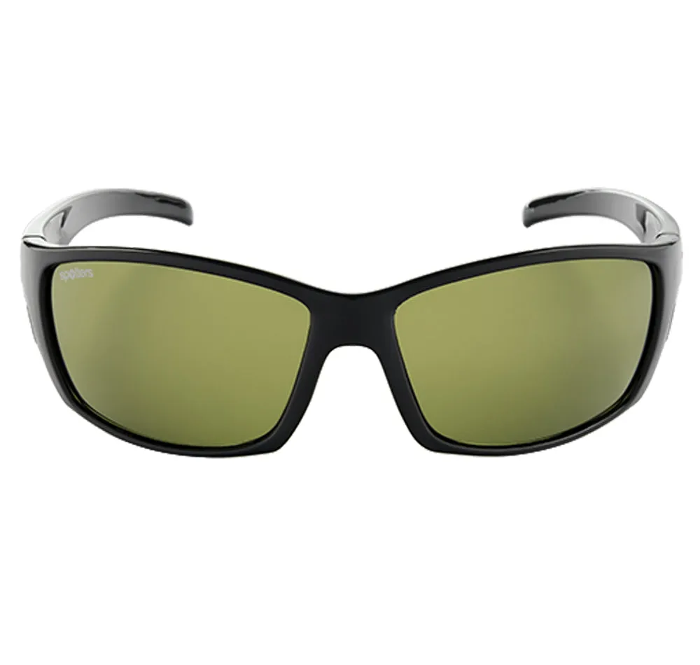 Spotters Artic  Gloss Black Emerald Polarised Sunglasses