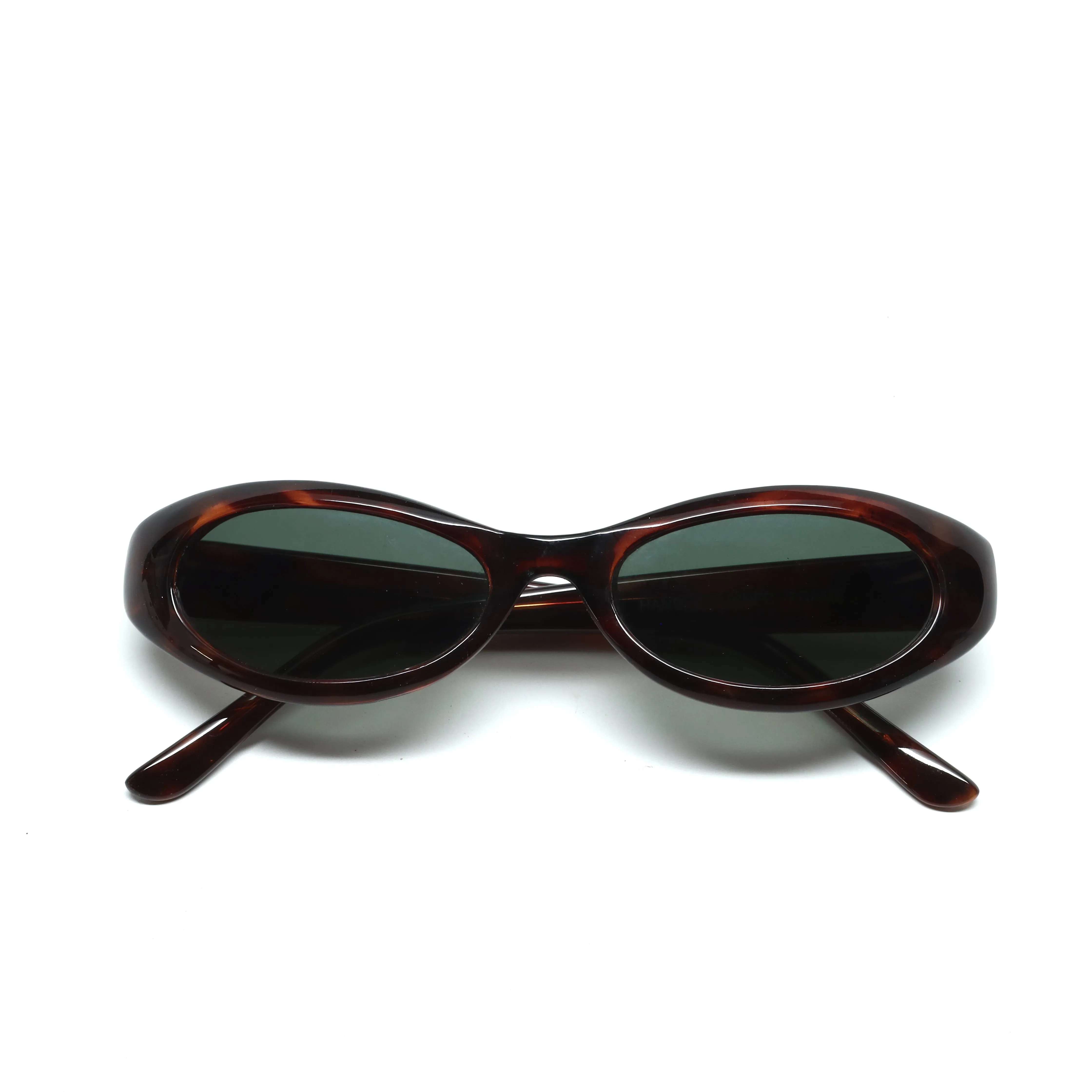 //Style 38// Vintage 90s Mod Classic Oval Frame Sunglasses - Tortoise