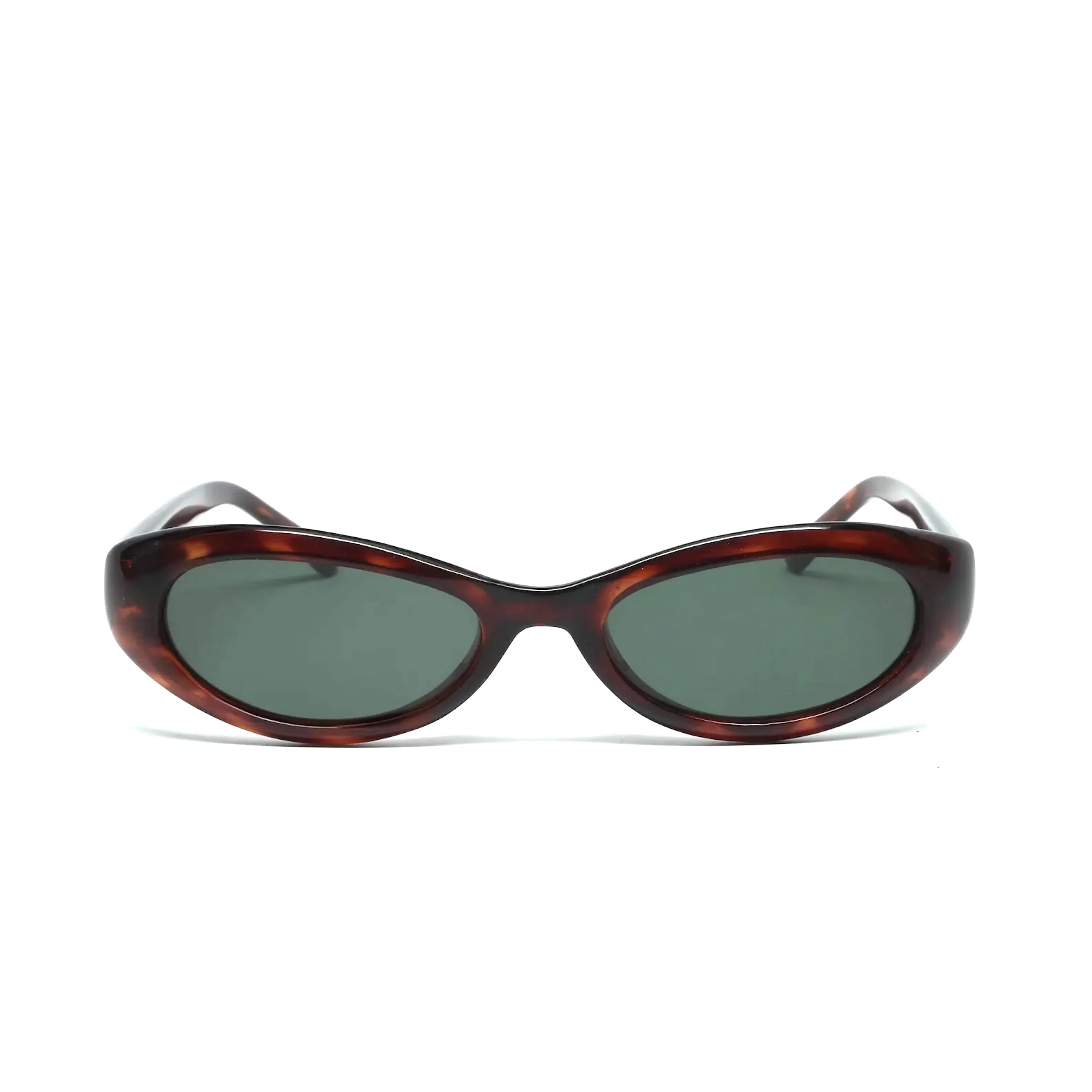 //Style 38// Vintage 90s Mod Classic Oval Frame Sunglasses - Tortoise