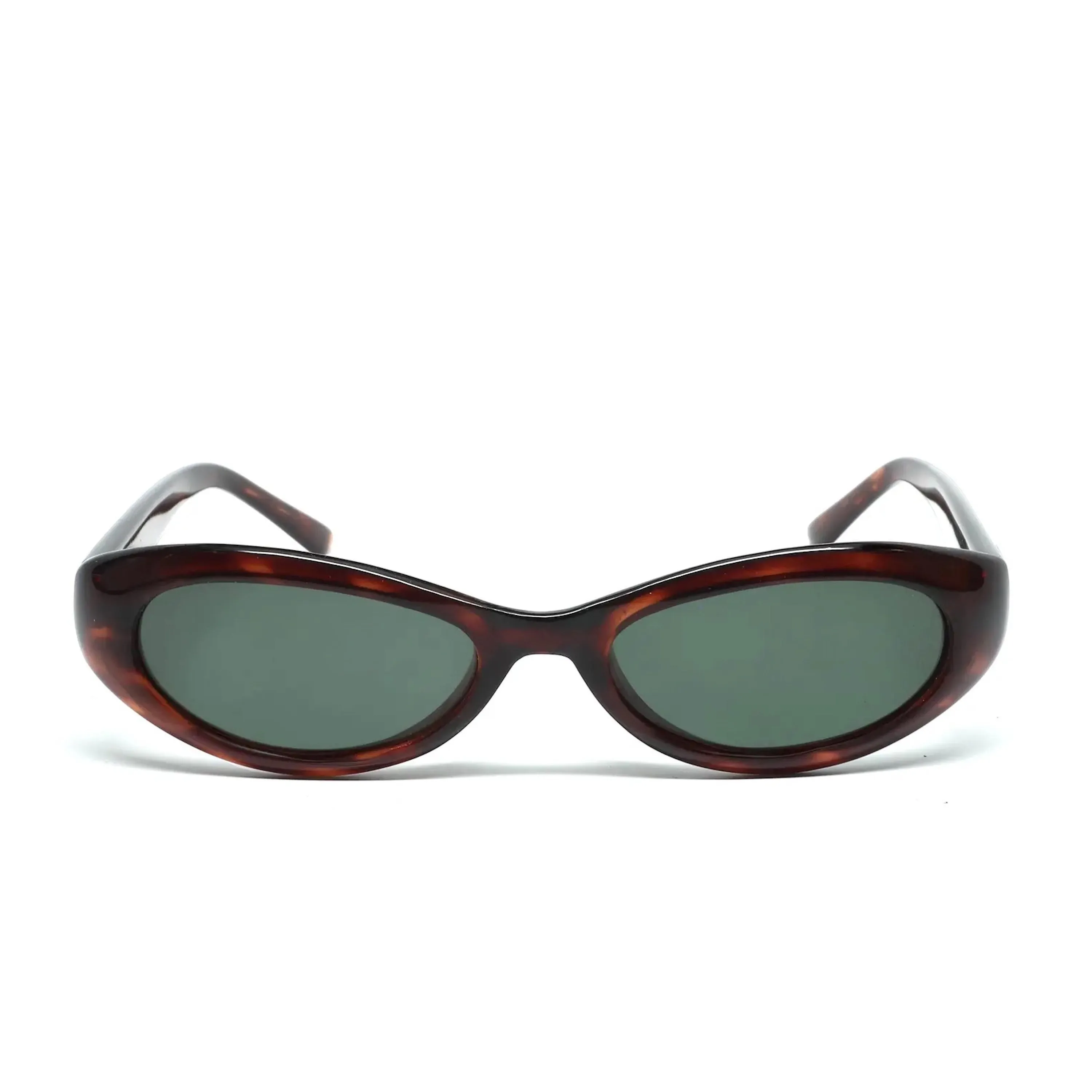 //Style 38// Vintage 90s Mod Classic Oval Frame Sunglasses - Tortoise