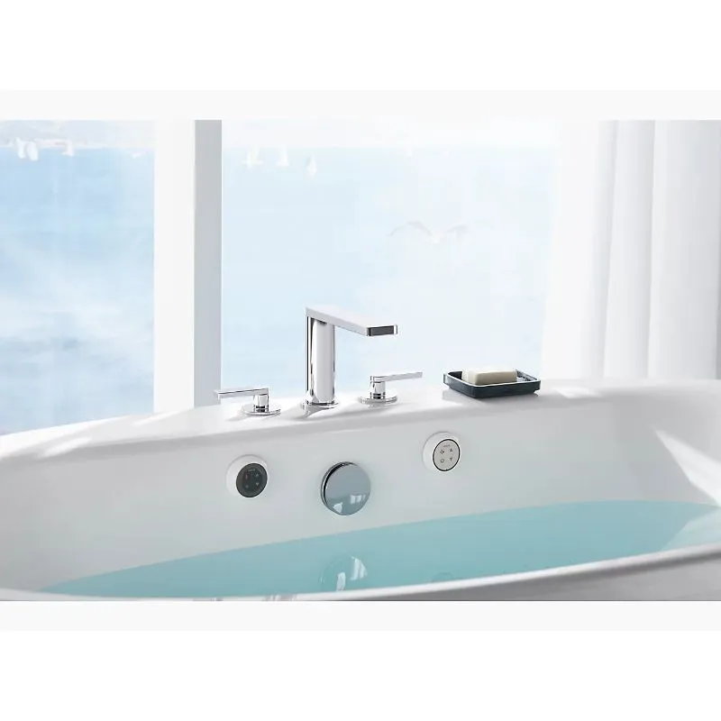 Sunstruck 65.81" x 36" x 24.5" Freestanding Jetted Heated Surface Bathtub in White