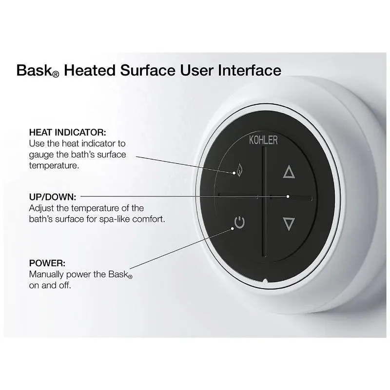 Sunstruck 65.81" x 36" x 24.5" Freestanding Jetted Heated Surface Bathtub in White