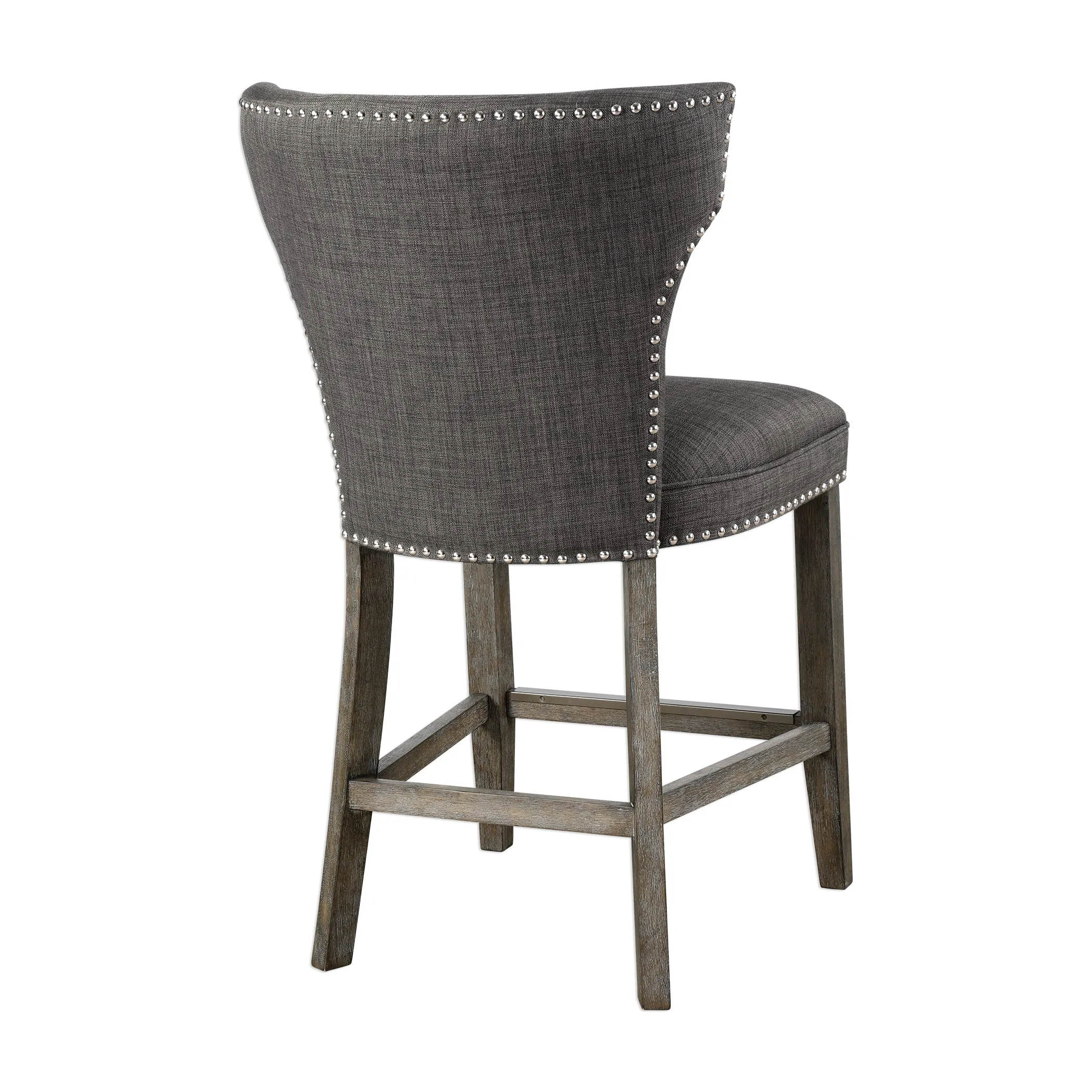 Uttermost Arnaud Charcoal Counter Stool