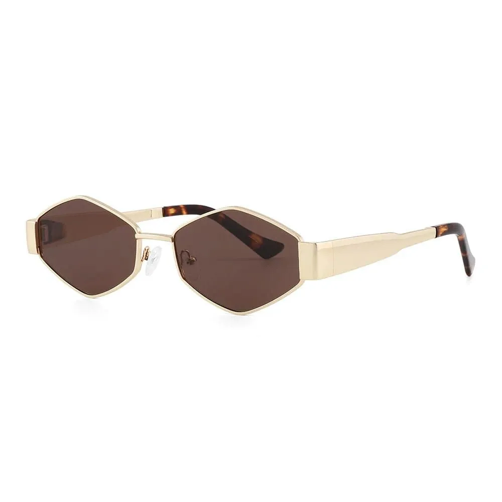 Vintage Polarized Sunglasses for Women - Alloy Frame, Oval Style