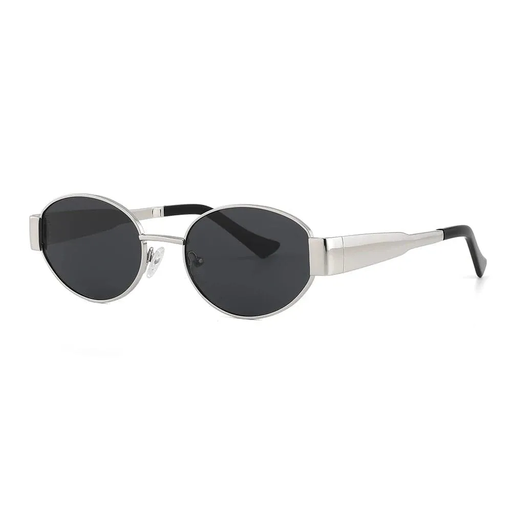 Vintage Polarized Sunglasses for Women - Alloy Frame, Oval Style