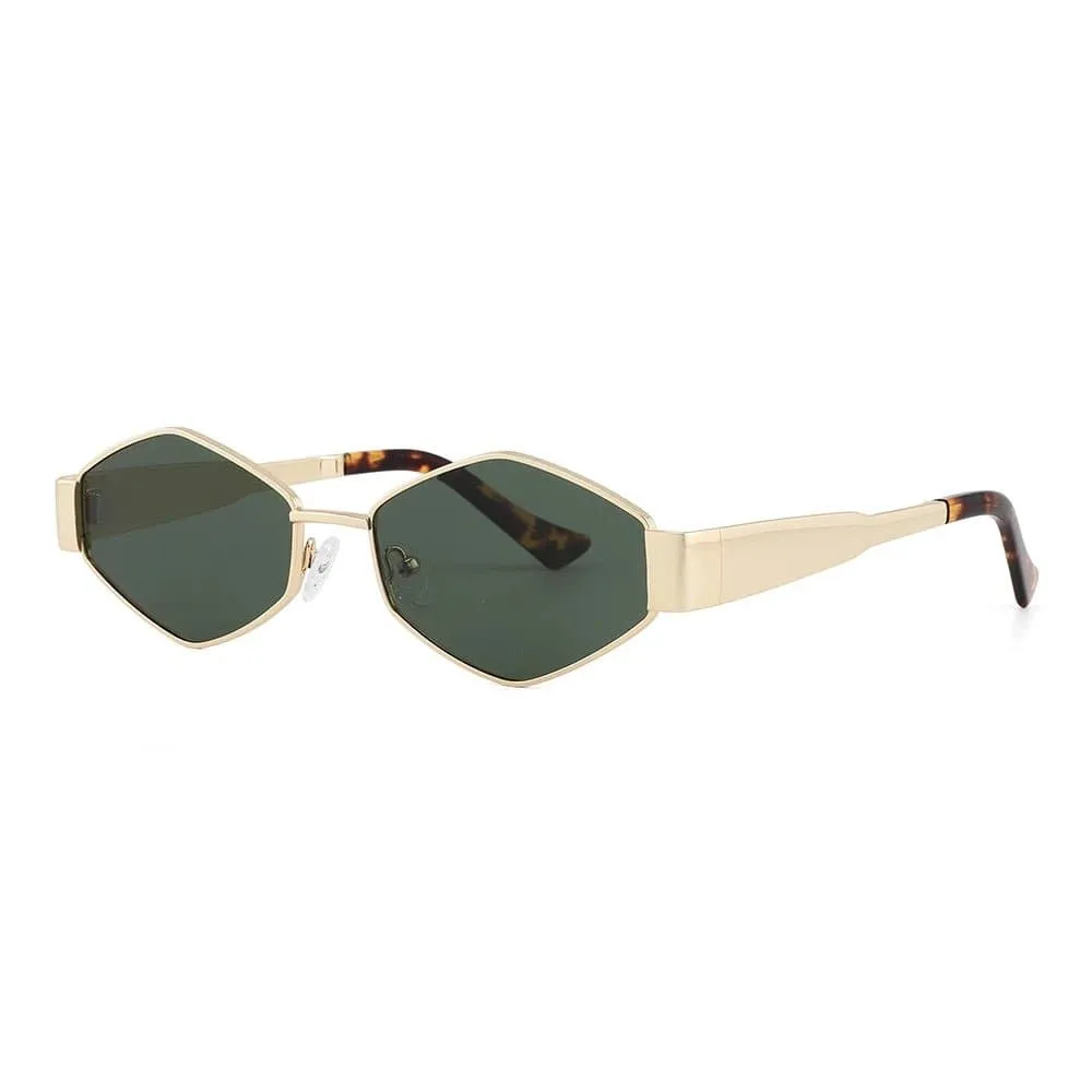 Vintage Polarized Sunglasses for Women - Alloy Frame, Oval Style