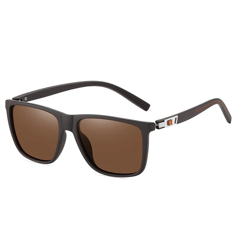 Yimaruili Men-s Full Rim Square Tr 90 Polarized Sunglasses